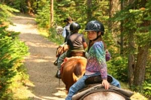 Young girl on horseback in Smoky Mountains