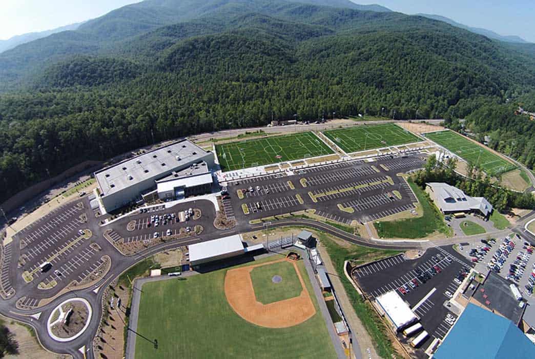 aerial view of Rocky Top Sports World